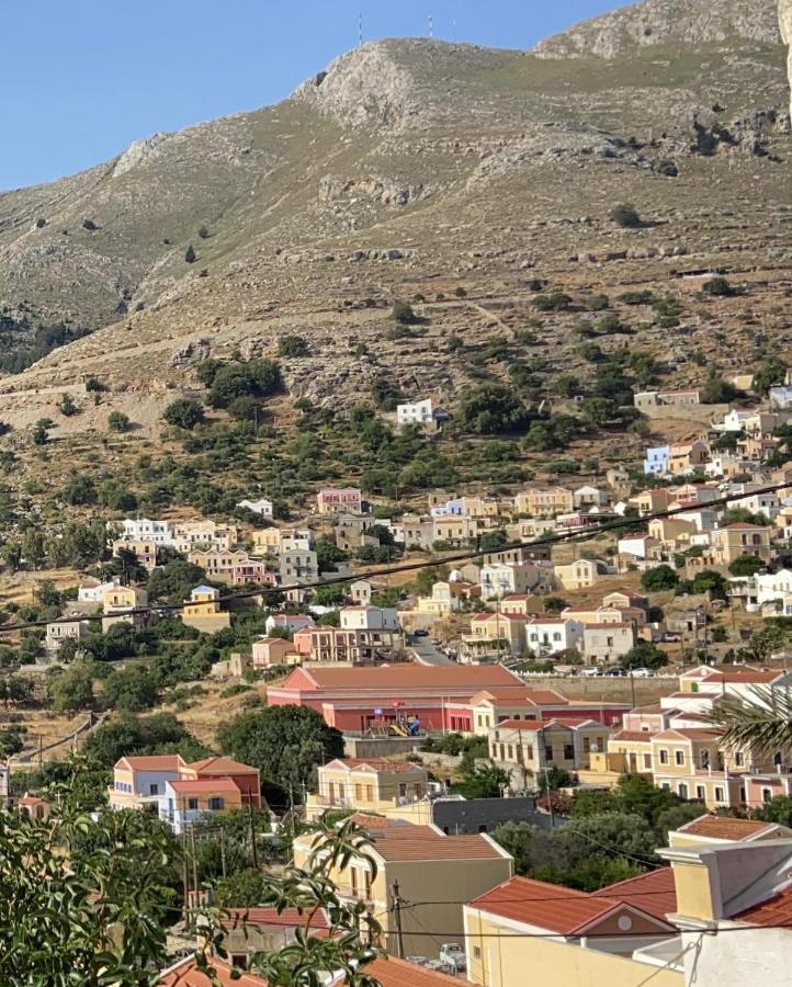 Vila Little Blue In Chorio, Symi Exteriér fotografie