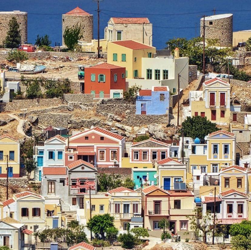 Vila Little Blue In Chorio, Symi Exteriér fotografie