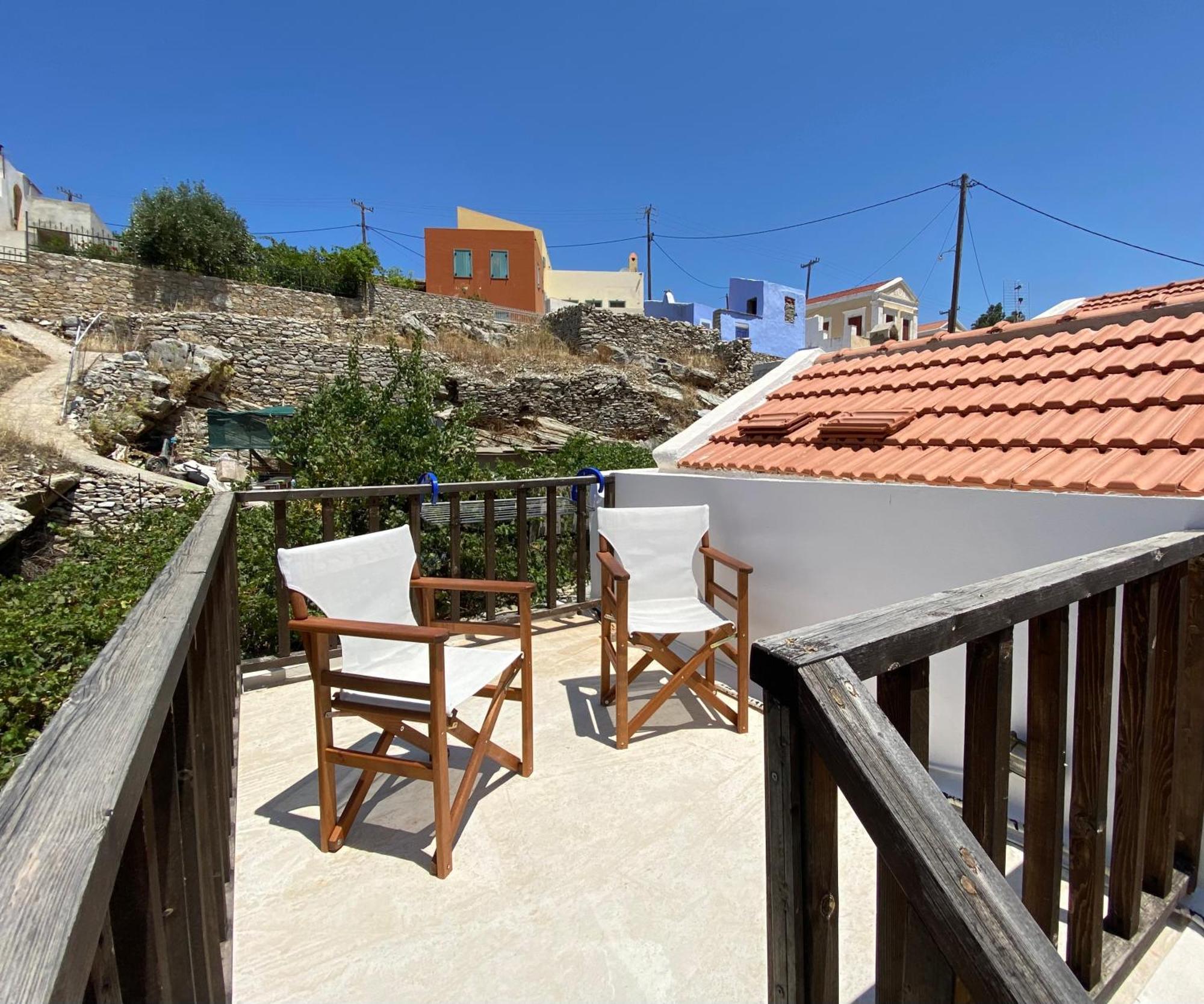 Vila Little Blue In Chorio, Symi Exteriér fotografie